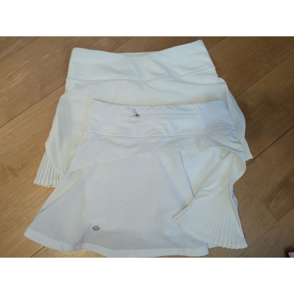 Lululemon tennis skirt Skort pleats white 0 - Picture 3 of 4
